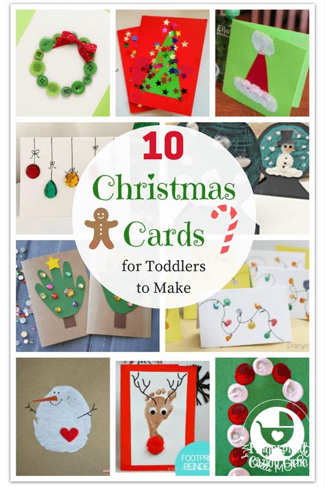 Christmas Cards For Toddlers, Toddler Christmas Cards, Easy Christmas Card Ideas, Christmas Card Ideas, Christmas Crafts For Toddlers, Christmas Gifts To Make, Christmas Cards Kids, Simple Christmas Cards, Homemade Christmas Cards