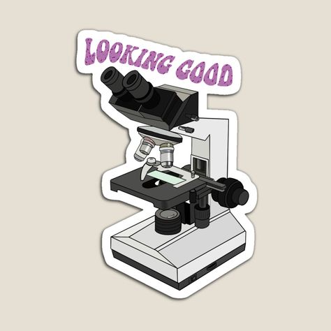 Microscope looking good sticker Microbiology, science, laboratory, veterinary, cytology, biology, medical, Medical Laboratory Science Stickers, Microbiology Stickers Printable, Cute Biology Stickers, Science Stickers Printable, Veterinary Cytology, Microbiology Stickers, Biology Stickers, Microscope Art, Tom Gates