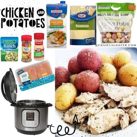 Instant Pot Chicken and Potatoes - Chase Laughter Instant Pot Chicken And Potatoes Recipes Easy, Instant Pot Recipes Chicken Potatoes, Instant Pot Ranch Chicken And Potatoes, Chicken Breast And Potatoes Instant Pot, Frozen Chicken And Potatoes Crock Pot, Chicken And Potatoes Instant Pot, Instant Pot Chicken And Potatoes, Boneless Skinless Chicken Breast Recipes, Skinless Chicken Breast Recipes