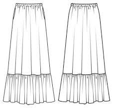 Skirt Flat Sketch, Gathers Dress, Sewing Pattern Women Dress, Fashion Illustration Poses, Flat Drawings, Dress Illustration, Clothing Sketches, Winnie Harlow, Flat Sketches