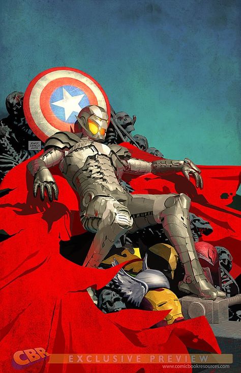 Marvel Knights - Ultron variant cover by Raffaele Ienco * Ultron Comic, Ultron Wallpaper, Marvel Knights, Comic Book Artwork, Marvel Villains, Avengers Age, Awesome Pictures, Comic Shop, Uncanny X-men