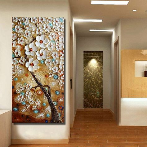 Oil Painting Palette, 3d Canvas Art, Living Room Decor Wall Art, Home Living Room Decor, Living Room Decor Wall, Flowers Paintings, Painting Palette, Room Decor Wall Art, Simple Wall Art