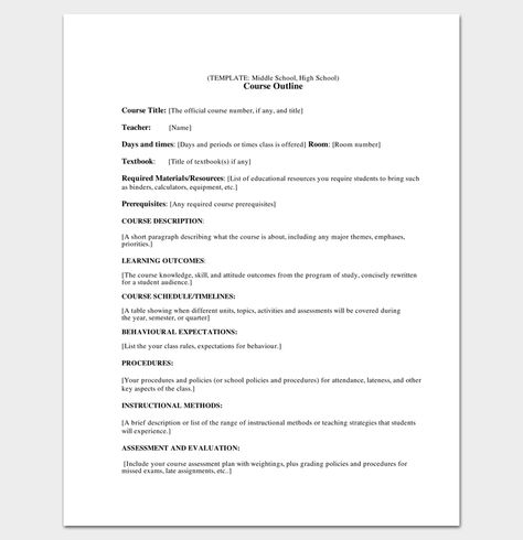 Course Outline Template for Middle and High School Course Outline Template, Meta Learning, Learning Hacks, Red Branding, Neutral Branding, Project Management Courses, Black Branding, Outline Format, Course Outline