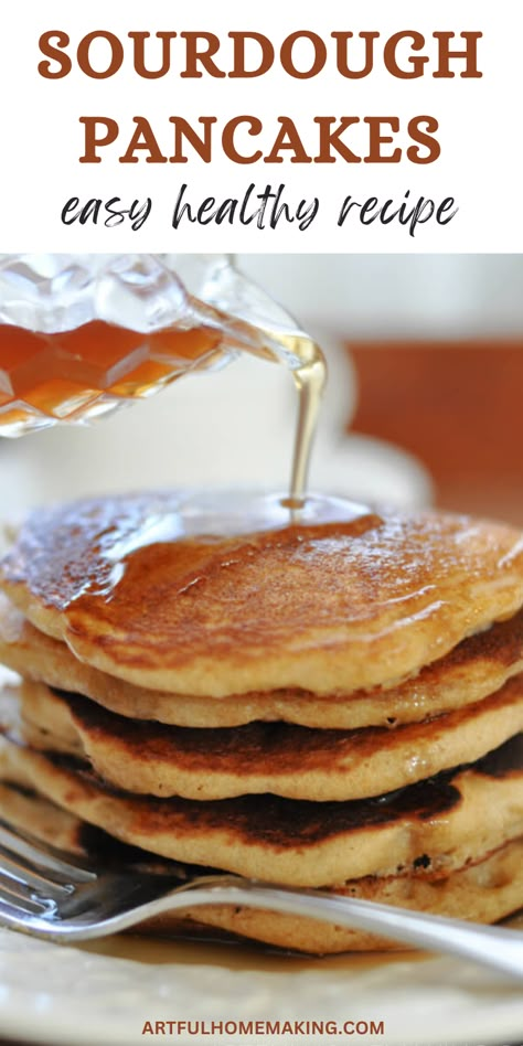 Sourdough Starter Pancakes Recipe, Healthy Sourdough Pancakes, Gluten Free Sourdough Discard Pancakes, Quick Sourdough Pancakes, Easy Sourdough Pancakes, Sourdough Protein Pancakes, Pancakes Easy Recipe, Sourdough Pancake Recipe, Sourdough Starter Pancakes