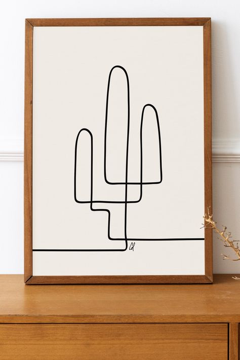 Marfa Inspired Decor, Desert Modern Art, Desert Aesthetic Decor Bedroom, Desert Gallery Wall, Diy Cactus Wall Art, Minimalist Desert Art, Desert Office Decor, Desert Design Ideas, Modern Art Inspiration