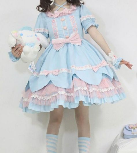 Japanese Kawaii Fashion, Sanrio Clothes, Lolita Outfits, Old Fashion Dresses, Kawaii Fashion Outfits, Kawaii Clothes, Harajuku Fashion, Lolita Dress, Lolita Fashion