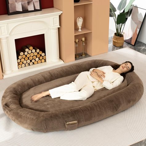 PRICES MAY VARY. Title: HIGOGOGO Giant Dog Bed for Human, 80"x50"x12" Dog Bed for Humans Size Fits You and Pets， Faux Fur Giant Floor Bed with Machine Washable Cover, XXXL Bean Bag Bed for Adult and Pets，Dark Coffee. Product Type: Arborist Merchandising Root > Self Service > Special Features Stores > 43169d23-be68-43fb-896b-4a1c86c8ee2d_0 > 43169d23-be68-43fb-896b-4a1c86c8ee2d_4101 > Dog beds & supplies Dog Bed For People, Giant Dog Bed, Bed Target, Dog Bean Bag, Giant Dog Beds, Men's Bedding, Human Dog Bed, Large Dog Bed, Plush Dog Bed