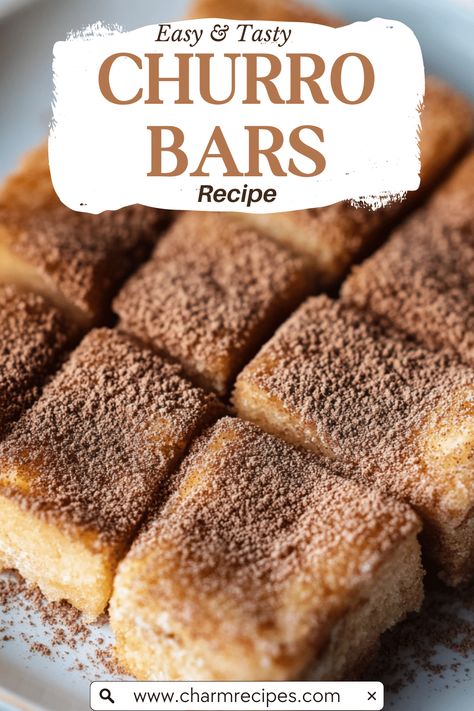 Desserts For Chili Cookoff, Churro Bars, Churro Recipes, Churro Bar, Churro Dessert, Easy Churros, Bars At Home, Churros Recipe, Pineapple Desserts