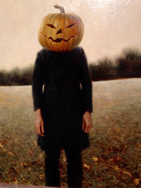 Pumpkin head by Jamie Wyeth Mfa Boston, Head Painting, Jamie Wyeth, Jack Lantern, Pablo Picasso Art, Know Your Name, Andrew Wyeth, Pumpkin Head, Halloween Photos