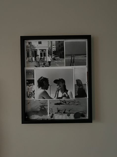 Framed Couples Photos, Photo Wall Collage Boyfriend, Boyfriend Frame Ideas, Cute Picture Frame Ideas For Boyfriend, Couples Picture Frame Ideas, Couple Collage Ideas, Black And White Photo Collage, Photo Frame Layout, Film Collage