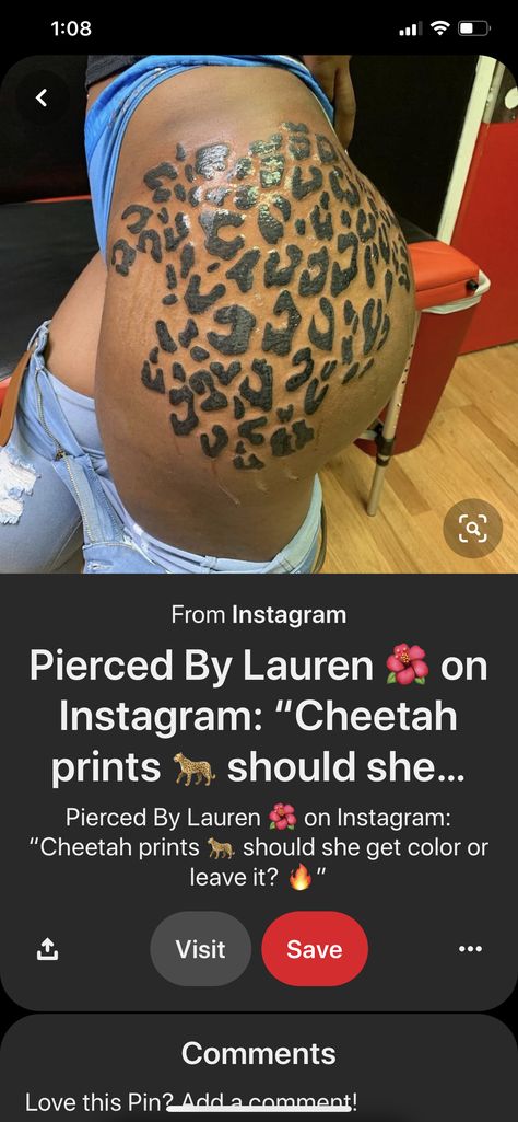 Lepord Print Tattoo Ideas, Cheetah Print Thigh Tattoo, Cheetah Print Leg Tattoo, Cheetah Tattoo For Women Sleeve, Cheetah Print Tattoo On Thigh, Elephant Tattoo On Hand, Cheetah Print Tattoo, Animal Print Tattoo, Cheetah Print Tattoos