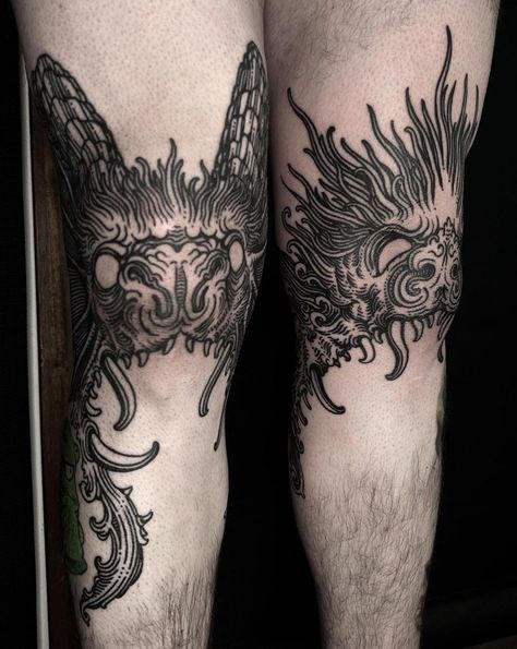 Etching Tattoo Sleeve, Hellmouth Tattoo, Gothic Raven Tattoo, Medieval Tattoo Sleeve, Midevil Tattoo Design, Etching/engraving Style Tattoo, Woodcut Forearm Tattoo, Woodcut Back Tattoo, Medieval Woodcut Tattoo