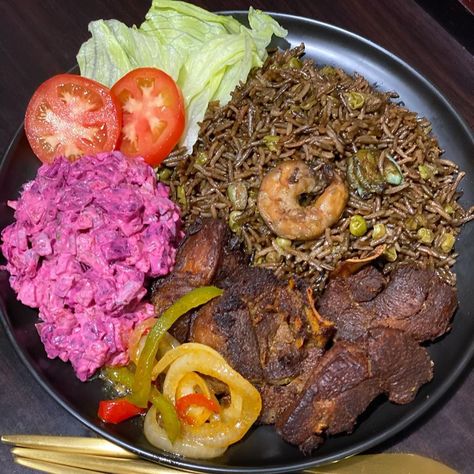 Dorothy Content 🇭🇹’s Instagram profile post: “Ti manje dimanch! Manje lakay!🇭🇹😋❤️ Fried Turkey, Salad russe, mushroomed rice. I didn’t have any potatoes for the salad russe so I left…” Haitian Potato Salad, Hatian Food Rice, Haitian Potato Salad Recipe, Salad Russe, Ital Food, Haitian Recipes, Turkey Salad, Masala Dosa, Haitian Food