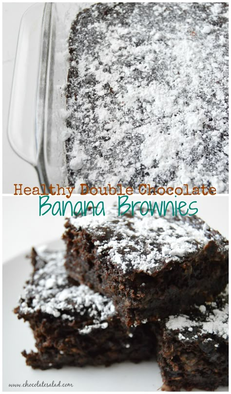 Chocolate Banana Brownies, Brownies Healthy, No Sugar Desserts, Cookies Cupcake, Low Sugar Desserts, Banana Brownies, No Sugar Foods, Sugar Free Desserts, Healthy Delicious