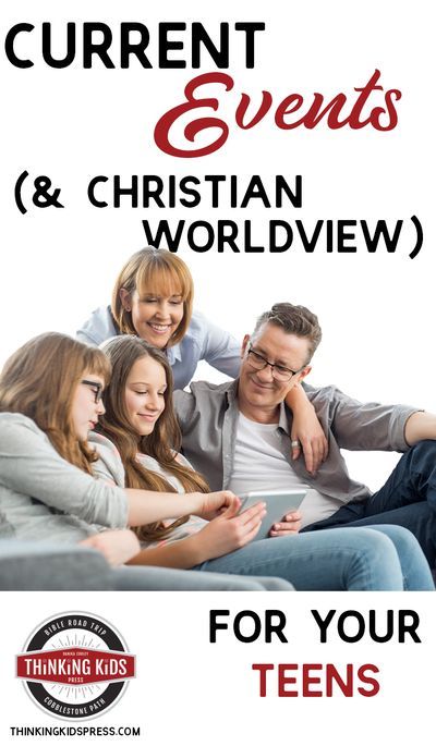 Current Events (& Christian Worldview) for Your Teens Want to study current events with your teens? Here are resources to study current events with high schoolers and middle schoolers. Christian Worldview, Biblical Worldview, Parenting Girls, Parenting Boys, Book Discussion, Homeschool High School, Parenting Articles, Middle Schoolers, Parenting Books