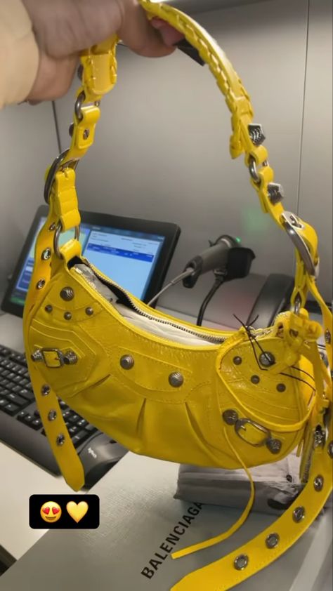 Balenciaga, Purse, Yellow