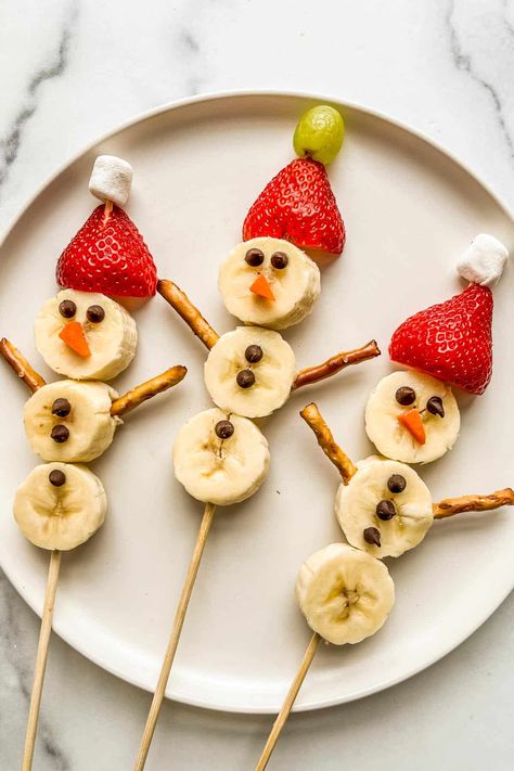 Healthy Christmas Snacks For Kids, Christmas Snacks For Kids, Easy Holiday Snacks, Healthy Christmas Snacks, Healthy Christmas Treats, Jul Mad, Kreative Snacks, Preschool Snacks, Healthy Christmas