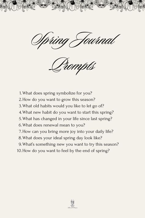 Embrace self-reflection and creativity with this collection of thoughtful journal prompts. Whether you're looking to set new goals, practice gratitude, explore your emotions, or simply spark inspiration, these prompts will guide you on a journey of self-discovery. Perfect for daily journaling, mindfulness exercises, or personal growth, this list encourages you to slow down, reflect, and express yourself in meaningful ways. Journaling Mindfulness, Morning Journal Prompts, End Of Spring, Daily Journaling, Dig Deeper, Mindfulness Exercises, New Goals, Spark Creativity, Dig Deep