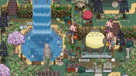 Stardew Farms, Stardew Valley Layout, Stardew Valley Farms, Farm Layout, Pixel Art Tutorial, Farm Design, Cute Games, Game 3, Stardew Valley