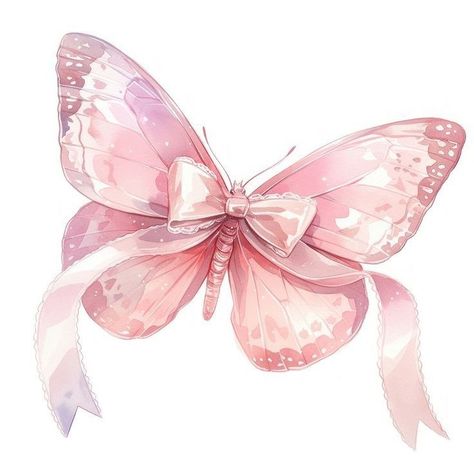 Coquette Butterfly, Coquette Watercolor, Clipart Aesthetic, Flowers Coquette, Butterflies Aesthetic, Flower Vase Art, Butterflies Wallpaper, Animal Butterfly, Wings Butterfly