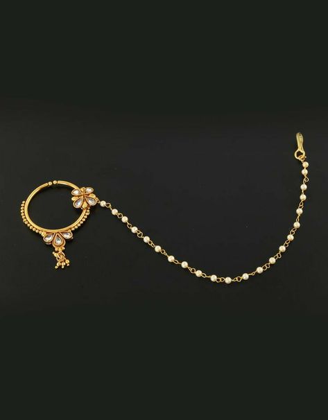 Mukupudaka Designs, Nose Ring Designs Bridal, Gold Nath Designs Indian, Indian Nose Pin, Nath Designs, Nose Ring Online, Gold Nath, Bridal Nath, Rings Indian