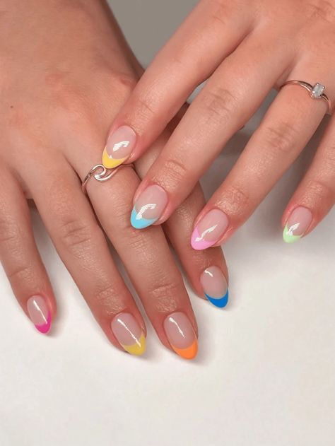 Solid Color Nails, Simple Gel Nails, Cute Summer Nails, Nail Envy, Top Nail, Oval Nails, Beach Nails, Birthday Nails, Nail Inspiration