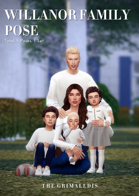 Willanor Family Pose | Patreon Sims 4 Poses, Sims 4 Couple Poses, Toddler Poses, Sims 4 Cheats, Youtube Cover, Sims 4 Traits, Sims 4 Family, Sims Packs, Sims 4 Children