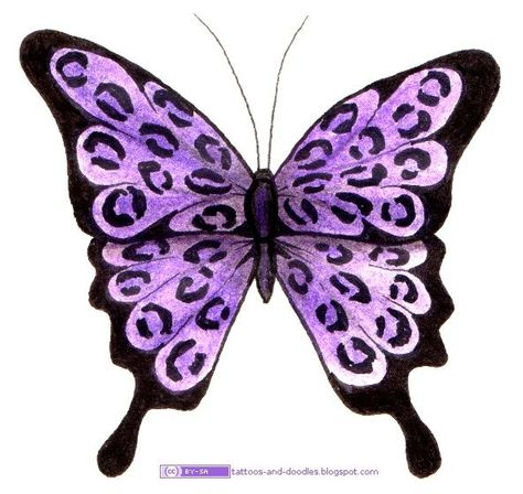 Cute Animal Print Tattoo, Butterflies Tattoos, Leopard Print Tattoos, Purple Butterfly Tattoo, Gorgeous Images, Butterfly Tattoos, Laser Tattoo, Butterfly Pictures, Up Tattoos