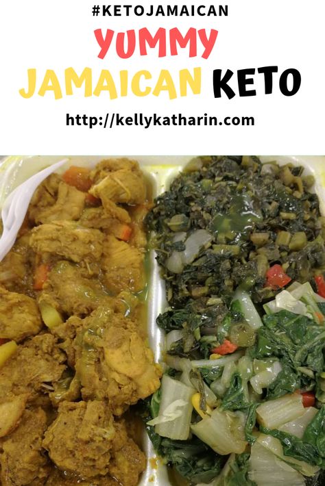 Jamaican keto food: curried chicken with callaloo Keto Quiche, Chicken Diet, Jamaican Curry, Curried Chicken, Caribbean Food, Keto Diet Food List, Pickled Veggies, Keto Food List, Salad With Sweet Potato