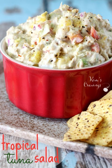 . Tuna Salad Recipe Healthy, Mango Pineapple, Tuna Salad Recipe, Healthy Food Facts, Cheap Healthy Meals, Tropical Twist, Tuna Recipes, Lost 100 Pounds, Healthy Diet Recipes