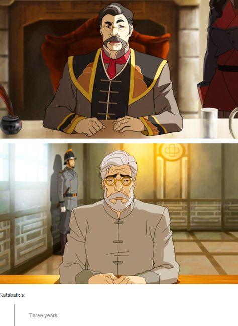 Hiroshi Sato, three years difference Hiroshi Sato, Asami Sato, Avatar Legend Of Aang, Avatar Korra, Animated Cartoon Characters, Korra Avatar, Team Avatar, Fire Nation, Avatar World