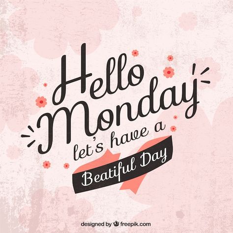 Beatiful Day, Happy Monday Images, Body Shop At Home, Lifestyle Goals, Hello Monday, Monday Quotes, Good Morning Everyone, Vintage Lettering, Work Quotes