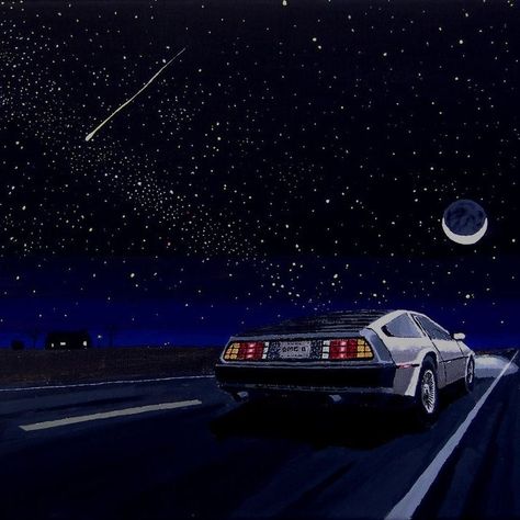 Late Night, A Car, Audio, Moon, Stars, Music