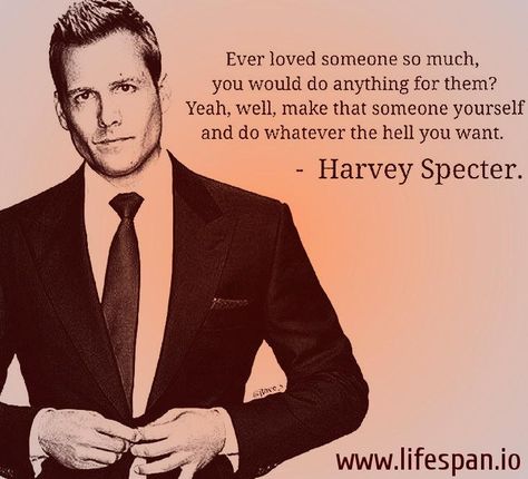 [Quotes] "Ever loved someone so much you would..." - Harvey Specter. follow @dquocbuu like and repin it if you love it Suits Harvey, Suits Quotes, Harvey Specter Quotes, Suits Tv Shows, A Man In A Suit, Man In A Suit, Harvey Specter, Loving Someone, A Quote