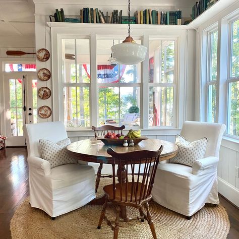 Window Shelving You Can Do! - Thorn Cove Abode Window Shelving, Farmer House, Banquet Seating, My Breakfast, Pretty Plates, Diy Window, Wood Shades, Shelf Brackets, Shades Of White