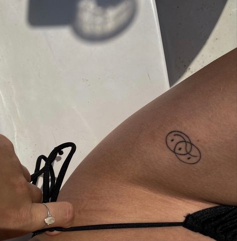 Tied Together With A Smile Tattoo, Smiley Tattoo, Smile Tattoo, Back Of Arm Tattoo, Tattoo Inspo, Arm Tattoo, Jesus Fish Tattoo, Small Tattoos, Tattoos For Women