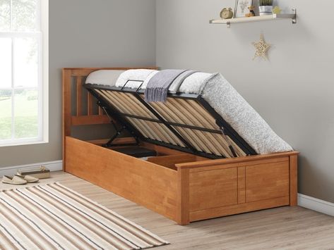 Wooden Ottoman, Wood Ottoman, Wooden Bed Design, Ottoman Storage Bed, Single Bed Frame, Ottoman Storage, Classic Bed, Sofa Bed With Storage, Wooden Bed Frames