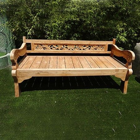 Balinese Daybed, Daybed Full Size, Balinese Garden, Cylinder Pendant Light, Teak Bench, Kitchen Seating, Outdoor Fabrics, Outdoor Living Rooms, Outdoor Daybed