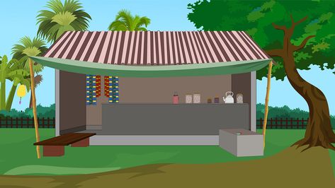 Indian Village Background, Shop Background Design, Free Cartoon Characters, Shop Background, Bee Pictures, Adobe Animate, Photoshop Backgrounds Backdrops, House Cartoon, Nature Background Images