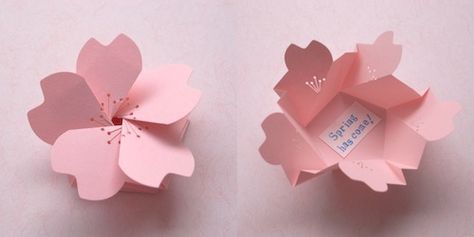 Origami Kutu, Paper Origami Flowers, Project Paper, Diy Flower Boxes, Paper Blog, Origami And Kirigami, Folding Origami, Journal Diy, Journal Project