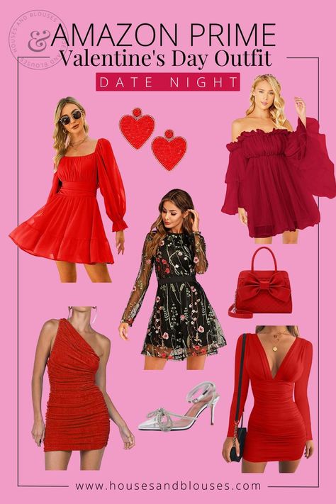 Six Valentine's Day outfit ideas all on Amazon Prime! #valentinesdayoutfit #valentinesday #reddress #vday #vdayoutfit #amazonfashion Valentine Dress Ideas, Cozy At Home Outfits, Vday Outfit, Valentines Outfit, At Home Outfits, Day Outfit Ideas, Valentine Dress, Day Outfits, Valentines Outfits