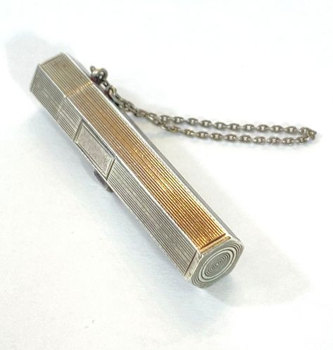 Jewelry Vault, Silver Lipstick, Vintage Compass, Victorian Pendants, Lipstick Case, Lipstick Holder, Chatelaine, Vintage Vanity, Classic Vintage