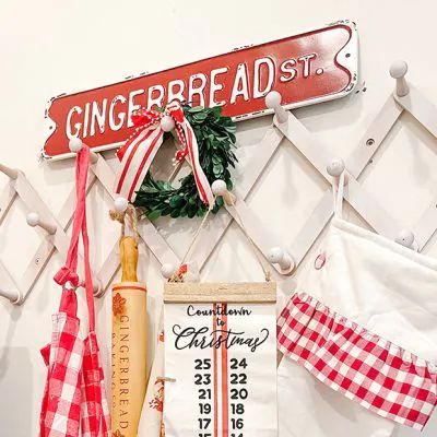 AFTER CHRISTMAS DELIGHT | Shop Sales Events Antique Farmhouse Gingerbread Street, Street Sign Decor, Cottage Throw Pillows, Gingerbread Cottage, Holiday Icon, Contemporary Cottage, Holiday Wall Decor, Flocked Christmas Trees, Tree Shop