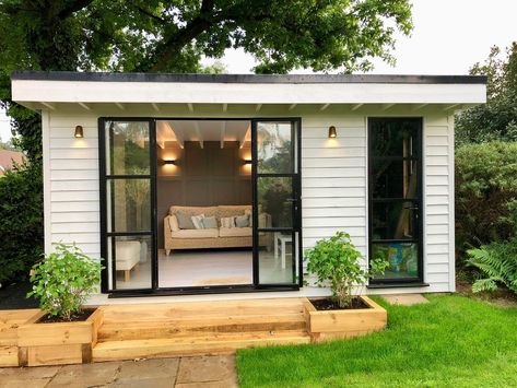 Backyard Tiny Guest House, Tiny Guest House, Backyard Guest Houses, Office Shed, Garden Home Office, Studio Shed, Backyard House, Backyard Studio, House Shed