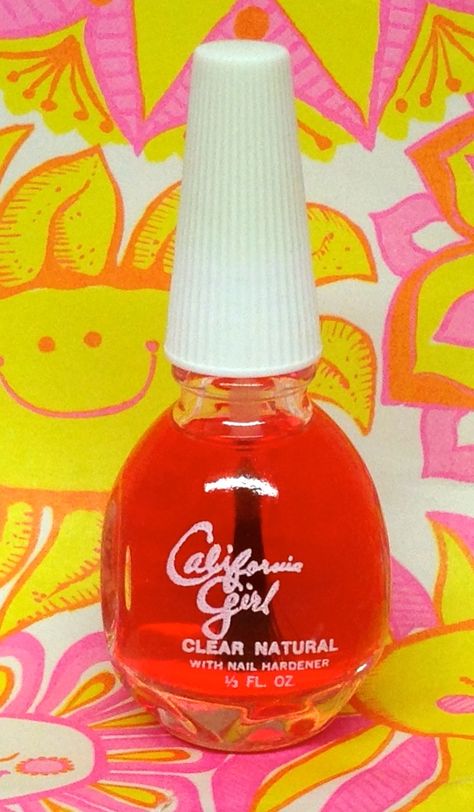 California Girl 'Clear Natural' Polish 'With Nail Hardener' Shifting Items, 80's Makeup, Vintage Makeup Ads, Cosmetic Brands, Vintage Perfumes, Nail Hardener, Makeup Ads, Finger Art, Vintage Nails