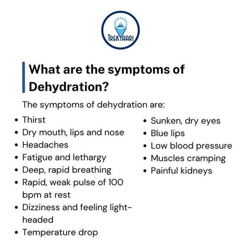 What are the symptoms of Dehydration? 👈Must read Symptoms Of Dehydration, Dehydration Symptoms, Dry Mouth, Blue Lips, Low Blood Pressure, High Altitude, Dehydration, Dry Eyes, Must Read