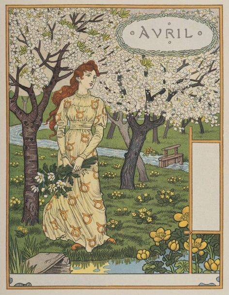 Les Mois | Grasset, Eugène | V&A Explore The Collections Eugene Grasset, Van Gogh Irises, Vintage Calendar, Art Nouveau Poster, Artist Materials, Drawing Studies, National Art, Victorian Art, Wood Engraving