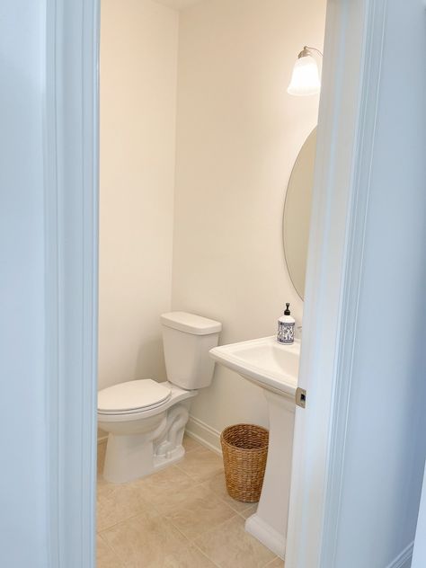 POWDER ROOM MAKEOVER AND IDEAS Half Bath Mirror Ideas, Half Bath With Pedestal Sink, Half Bath Pedestal Sink, Half Bathroom Inspiration, Powder Room Ideas Pedestal Sink, Small Half Bath Ideas, Half Bath Mirror, Powder Room With Pedestal Sink, Pedastal Sink