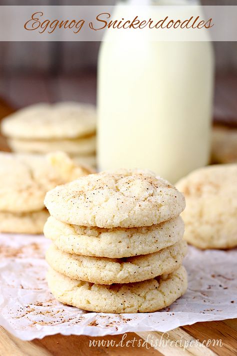 Diy Eggnog, Eggnog Snickerdoodles, Best Snickerdoodle Cookies, Snickerdoodle Cookies Easy, Easy Eggnog, Eggnog Cookies, Snickerdoodle Recipe, Snickerdoodle Cookies, Snickerdoodle Cookie Recipes