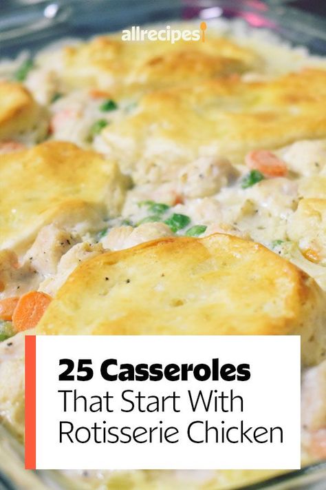 Looking for the best chicken rotisserie recipes? Try cooking these chicken casserole recipe! From cheesy broccoli and chicken casserole to chicken enchiladas, you will love using rotisserie chicken to cook these chicken casseroles for an easy dinner! Chicken Casserole Rotisserie, Meals With Rotisserie Chicken Dinners, Recipes Leftover Rotisserie Chicken, Recipes For Already Cooked Chicken, Chicken Casaroles Recipes, Recipes For Roasted Chicken, Casseroles Made With Rotisserie Chicken, Chicken Spaghetti Recipe With Rotisserie Chicken, Rotisserie Chicken And Cream Cheese Recipes